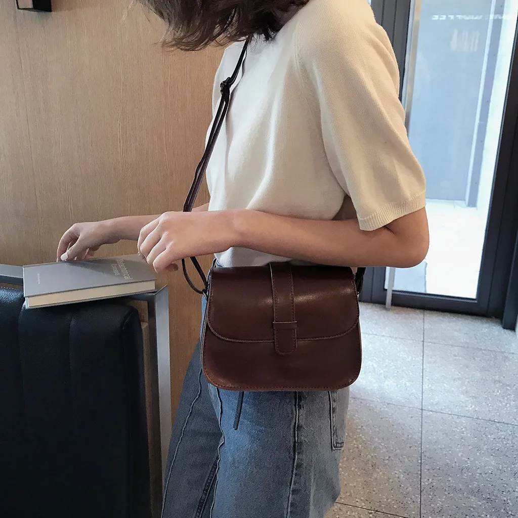 Aelicy сумки на плечо для девочек простая кожаная Джокер женская маленькая