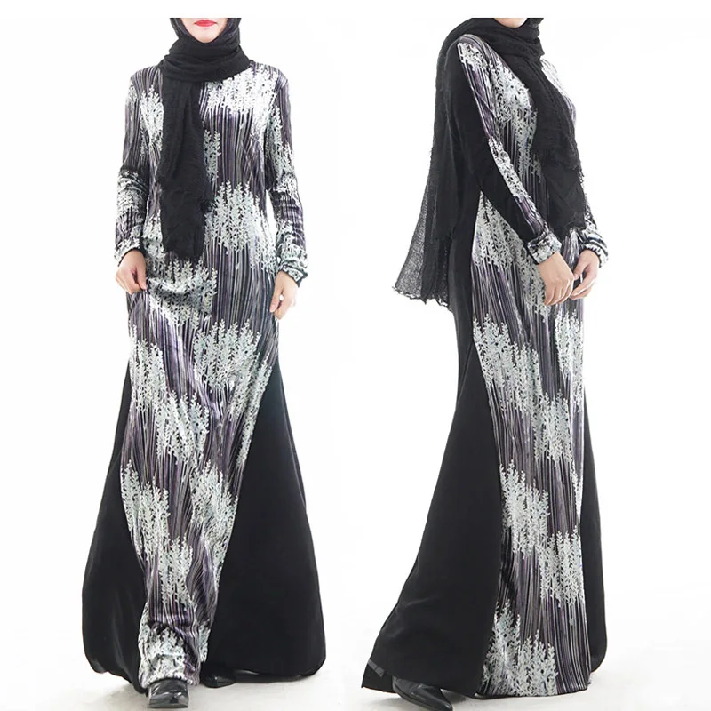 Бархатное мусульманское платье Абайи женское caftan арабское Дубай абайя хиджаб