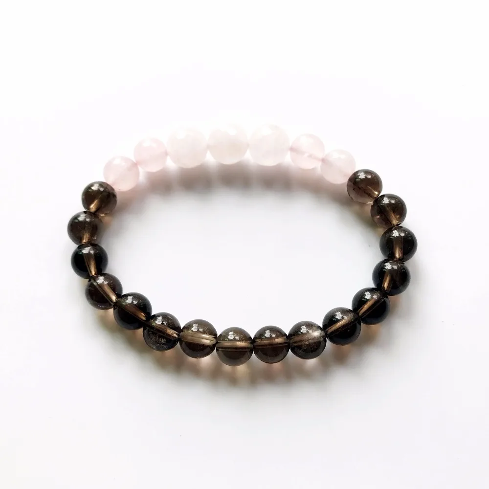 Модный браслет из натурального серого хрусталя браслеты для йоги Mala Beads