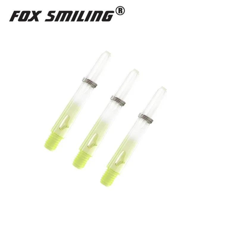 3 shaft green Fox Smiling 2BA 35 мм нейлон Дротика валы с Дротика s полеты дардо перо Листья набор красочные аксессуары для игры в дартс Дротика настольные игры - Цвет: 3 shaft green