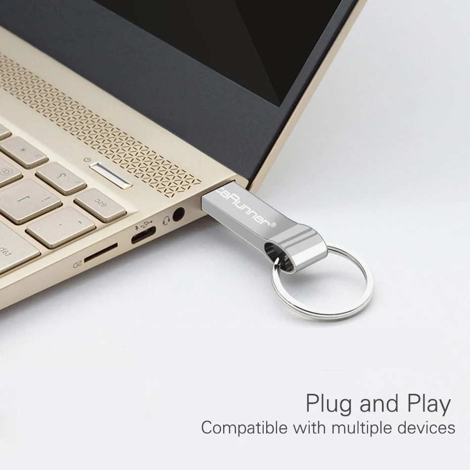 DataRunner USB флеш накопитель ручка для ключей привод 16 ГБ 32 64 128 водонепроницаемые
