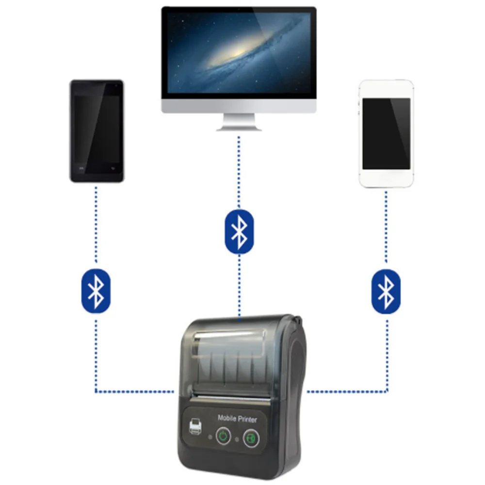 Bluetooth BT принтер термальная этикетка qr код наклейка со штрих кодом термоклей