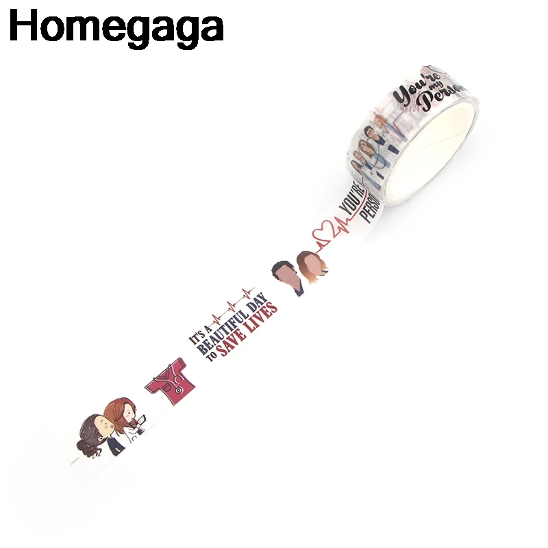 Homegaga серый Анатомия доктор Васи клейкие ленты наклейки 90s украшения Винтаж diy Скрапбукинг Клей Маскировки печатных Пастер D2216