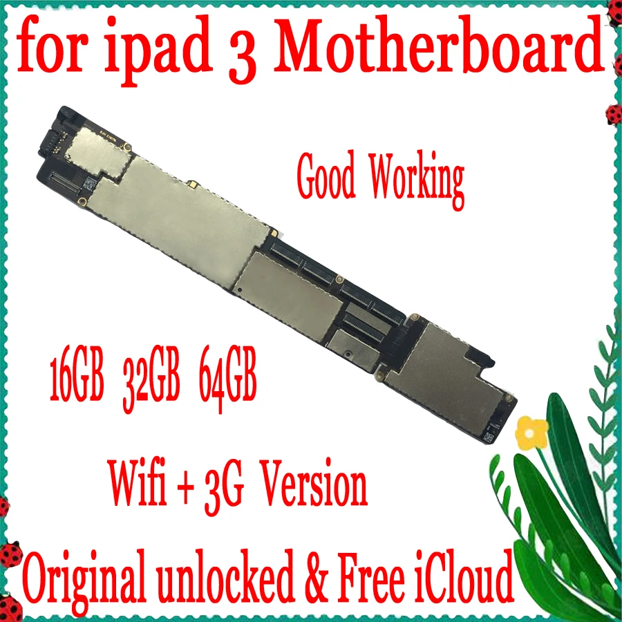 Оригинальная разблокированная материнская плата для ipad 3 версия Wi-Fi + 3G