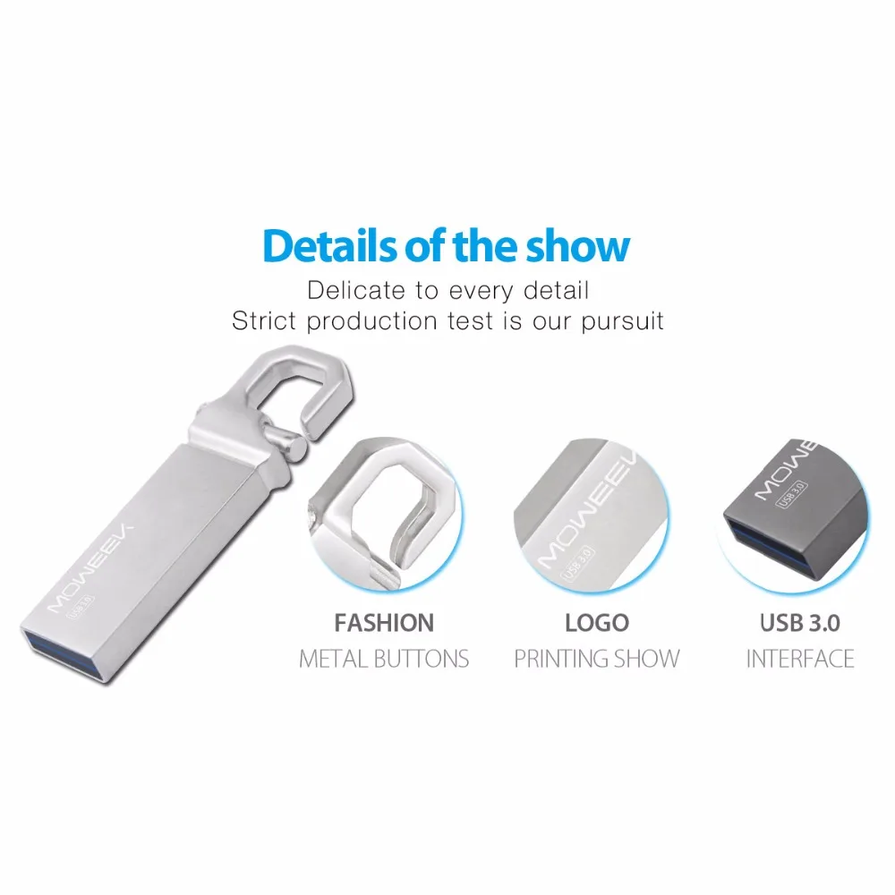 Moweek быстрая скорость USB флешка реальная емкость 64 ГБ 32 16 флеш-накопитель