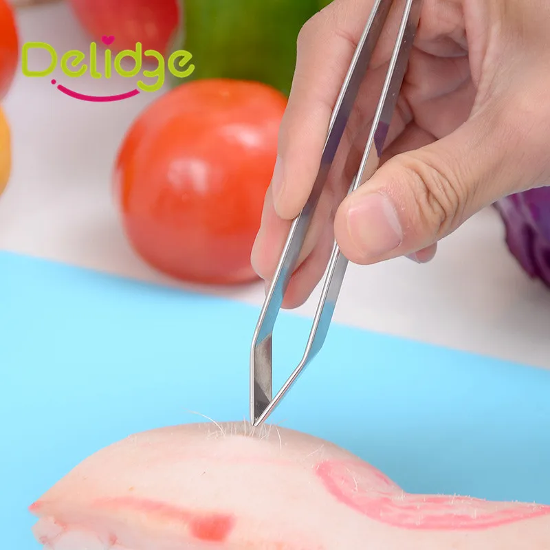 1 шт. кухонный Пинцет из нержавеющей стали для выщипывания рыбы утки свиньи щипцы