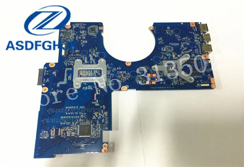 Материнская плата для ноутбука 856223-601 HP 15-AU материнская DAG34AMB6D0 DDR3L SR2EZ I7-6500U Non-integrated