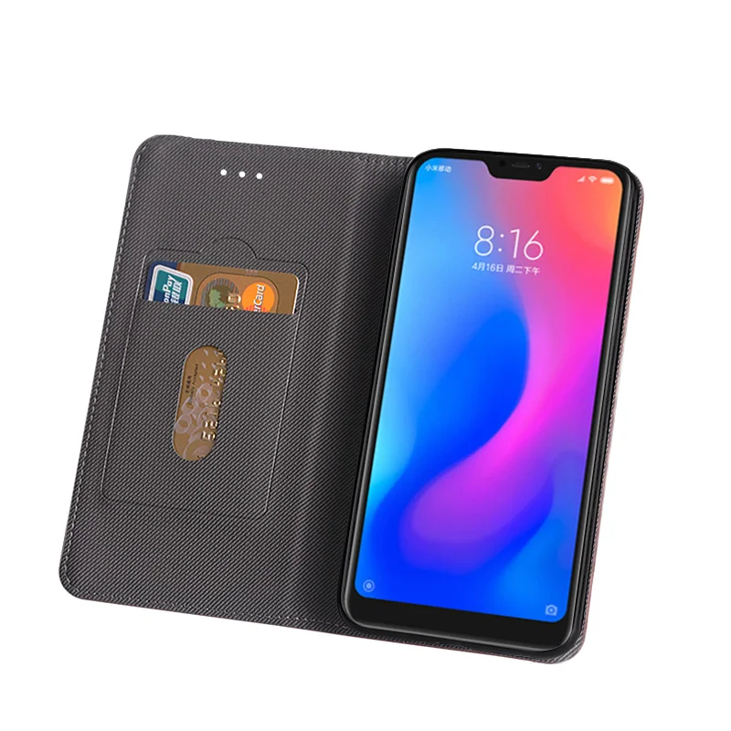 Чехол для Xiaomi Mi A2 Lite Роскошный кожаный флип-чехол Redmi 6 Pro защитный чехол телефона |