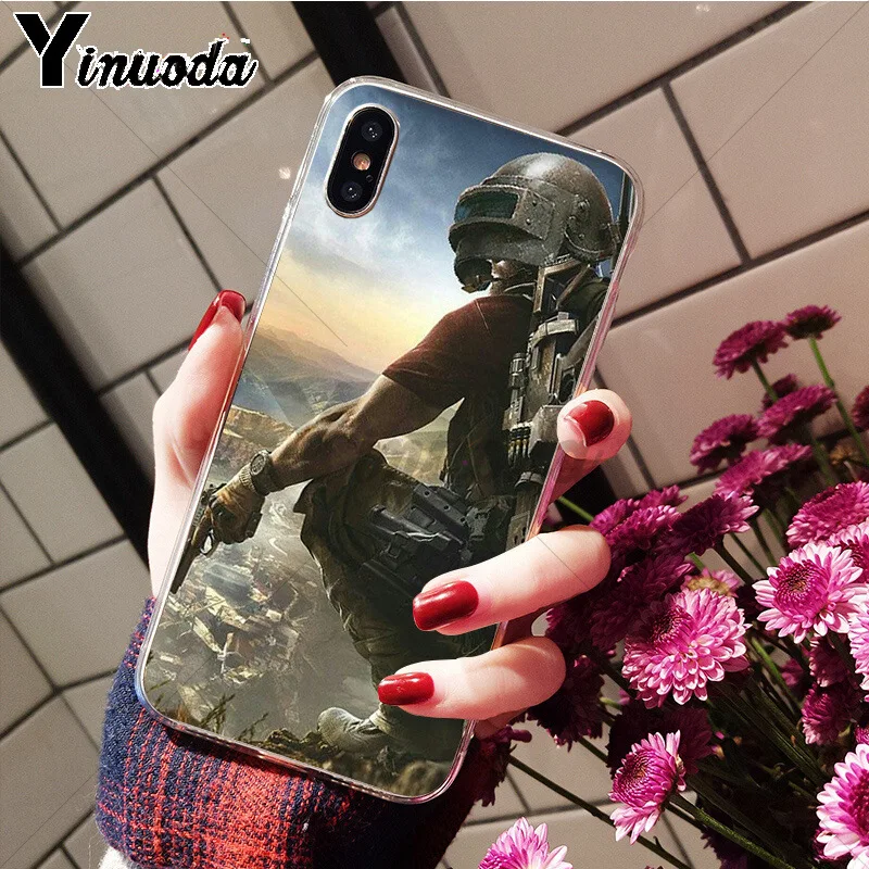 A6 Yinuoda Playerunknown's Battlegrounds PUBG TPU чехол для телефона чехол для iPhone 8 7 6 6S Plus X XS MAX 5 5S SE XR мобильных телефонов - Цвет: A6