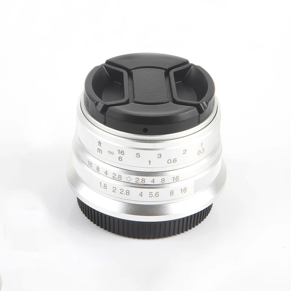 Ручная фокусирующая линза для Olympus черная/серебристая 25 мм F/1 8 HD MC OM D E M5 M1 1 5 4 2 2|lens