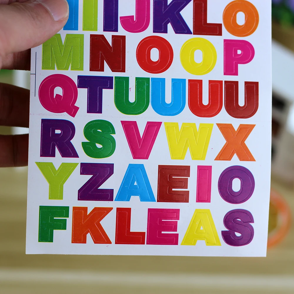 10 sheets/pack Letter Stickers Alphabet Scrapbooking Decoration Name Sticker Photo Album Decor Planner Decals Kids Toys | Дом и сад