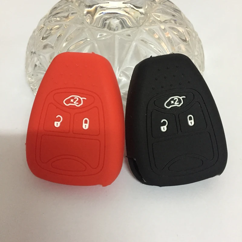 3 кнопки силиконовый чехол для CHRYSLER 300 PT Cruiser Sebring Dodge caliber Nitro Jeep Compass Liberty