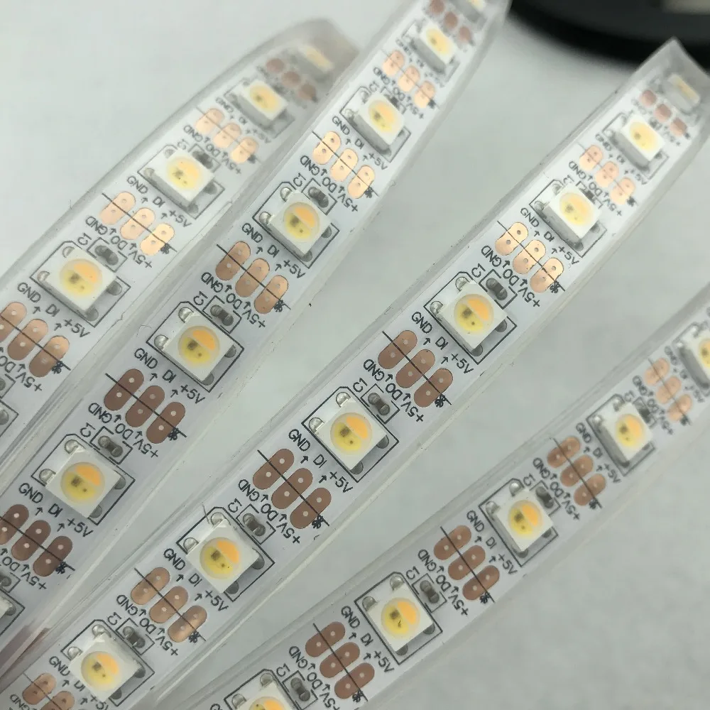 Светодиодная Адресуемая лента SK6812WWA(SK6812 IC + теплый белый холодный янтарные чипы