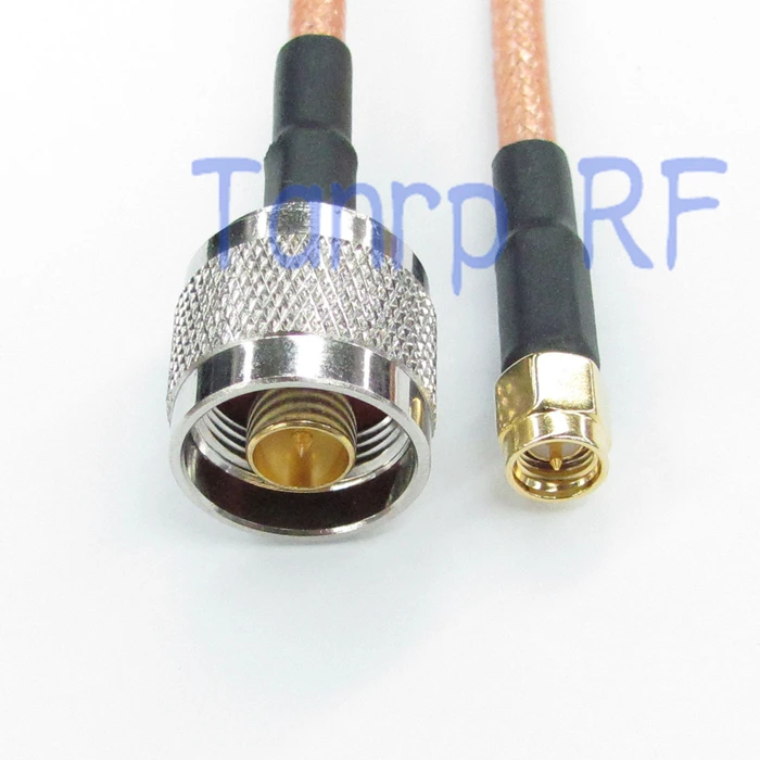 1 шт. 3 фута RG142 м косичка Соединительный коаксиальный кабель N штекер SMA RF разъем
