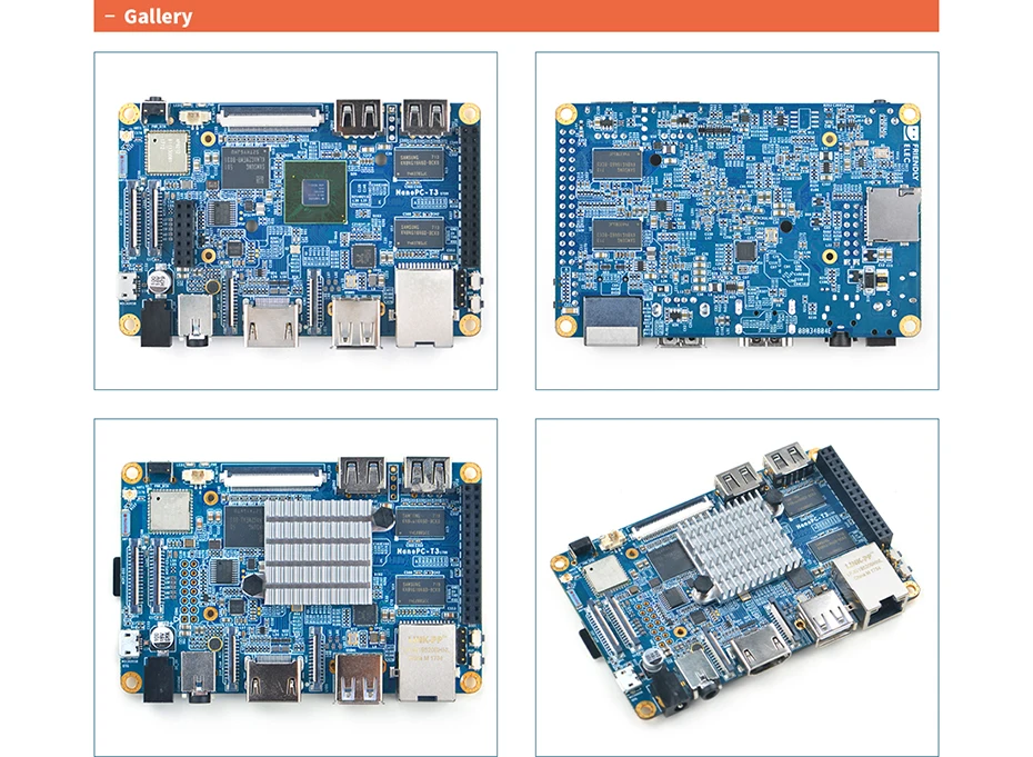 RealQvol FriendlyARM NanoPC T3 Plus макетная плата, S5P6818 Cortex-A53 1,4 ГГц+ 2 Гб DDR3+ 16 Гб eMMC, поддержка uboot/Android/Debian