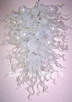 high quality large milk white crystal murano glass chandelier