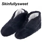 Новинка, теплая женская обувь из шерсти и хлопка, плюшевая обувь для пола, теплая плюшевая мягкая подошва, домашние тапочки для женщин