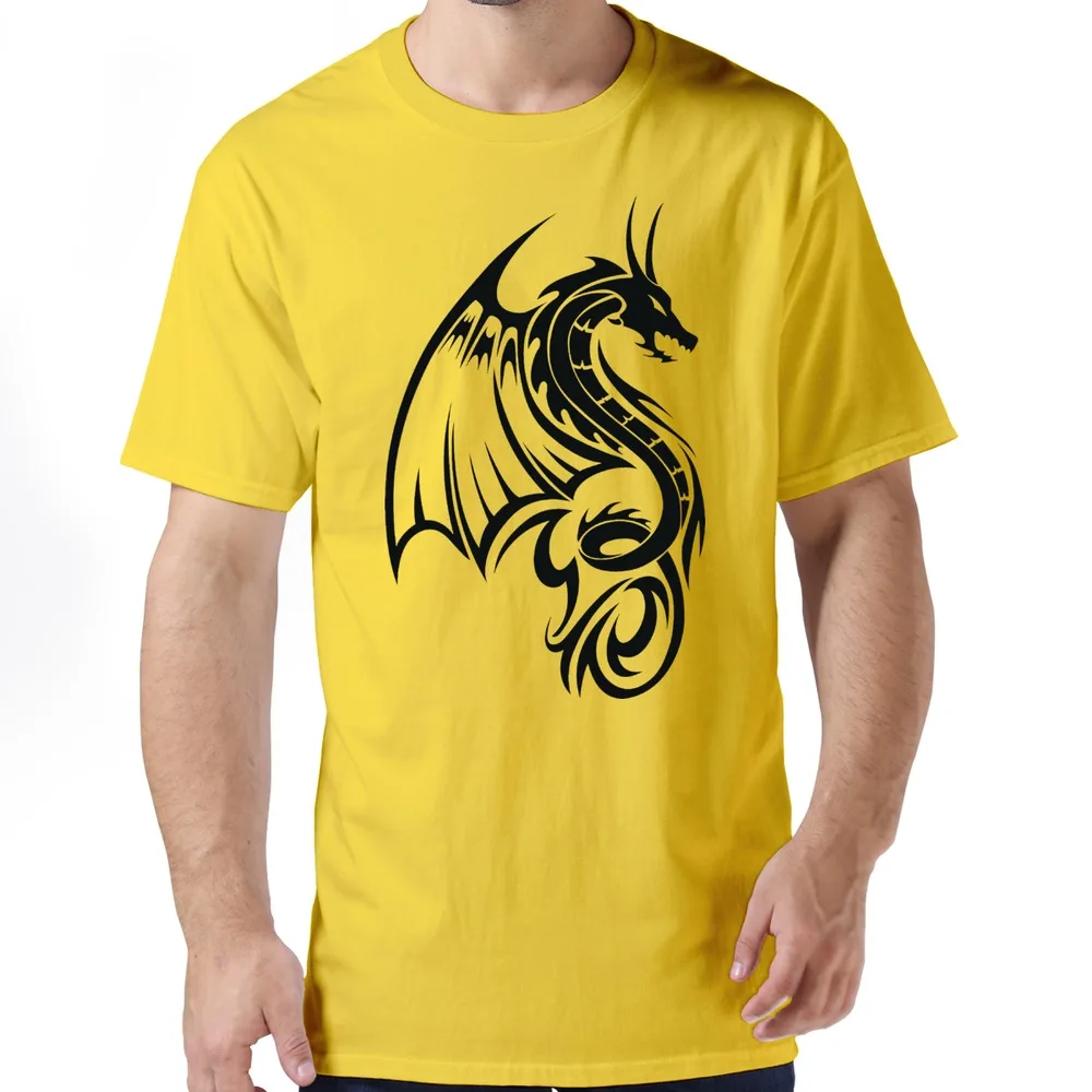 Free Shipping Dragon (15) t shirt rock o collar men gift for boyfriends | Мужская одежда