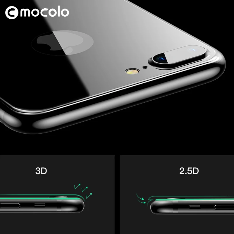Для iPhone 8 защита заднего экрана Mocolo Настоящее 3D полное покрытие 9H Закаленное стекло пленка для iPhone 8 Plus защита заднего экрана