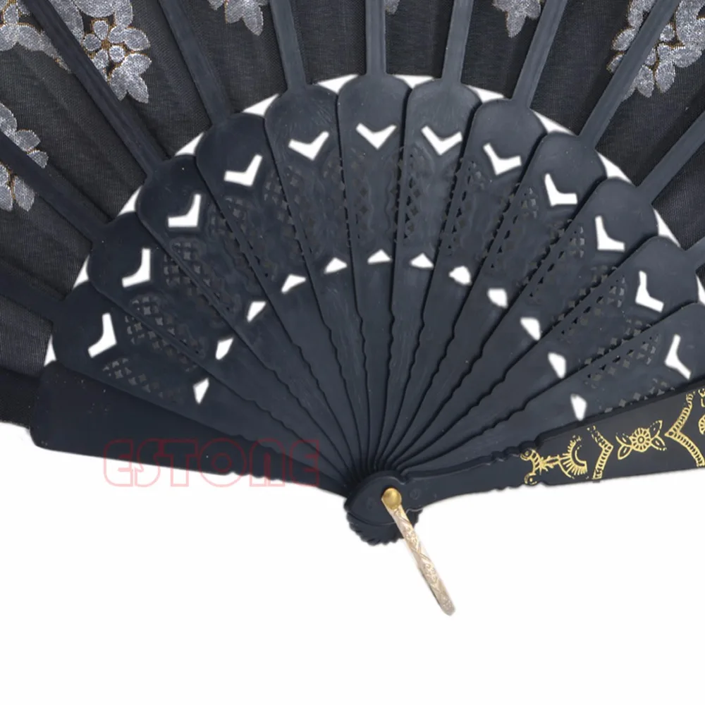 1 шт. черный кружевной складной ручной цветочный веер в испанском стиле для