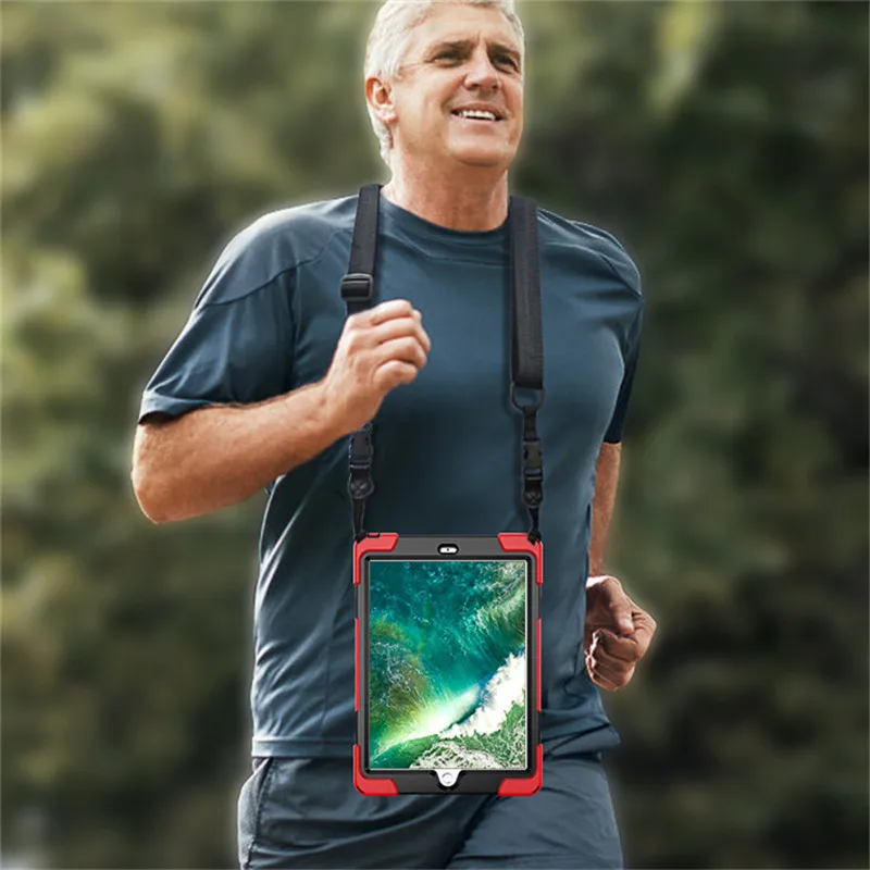 Чехол Ruged для apple iPad 9,7 детский противоударный мягкий силиконовый чехол карандаш держатель A1893 A1822 плечевой ремень