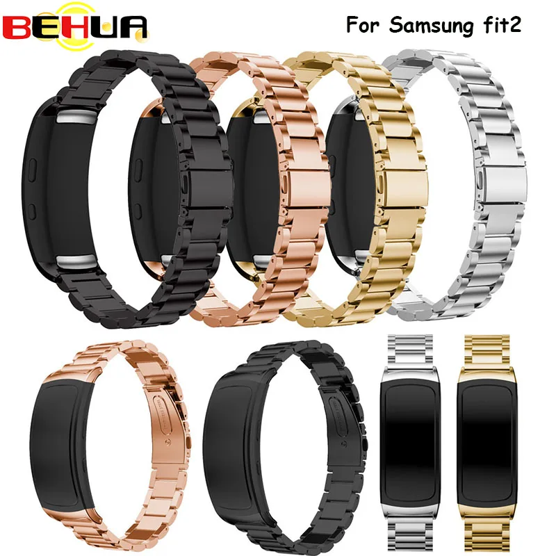 

Luxury Replacement Stainless Metal Wrist Strap For Samsung Gear Fit 2 Pro Watchband Bracelet For Samsung Fit2 SM-R360 Band Strap