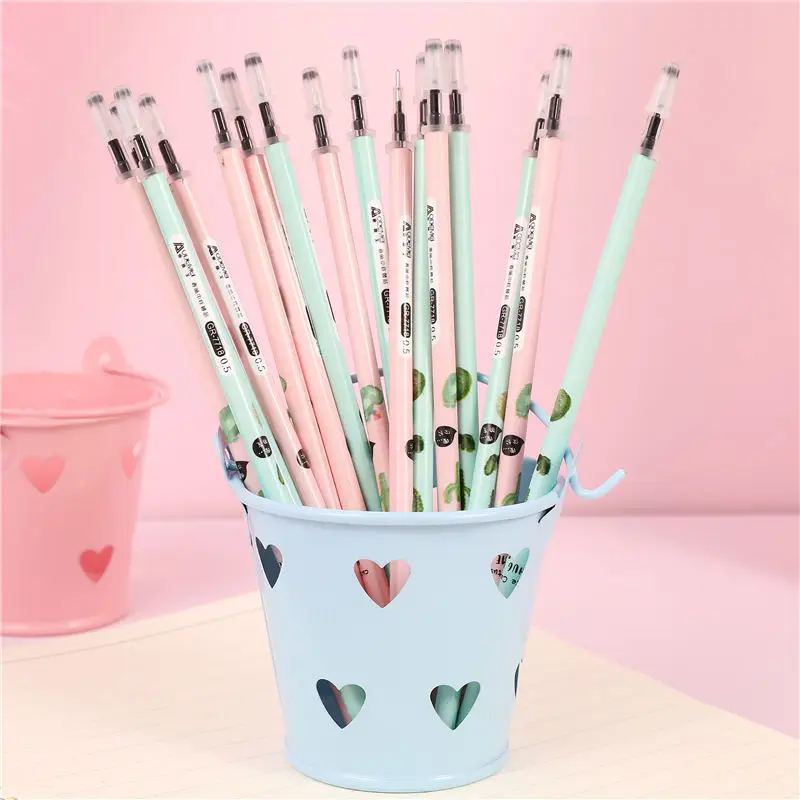 8 шт./пакет Черная гелевая ручка хорошего качества заправка школа 0 5 мм