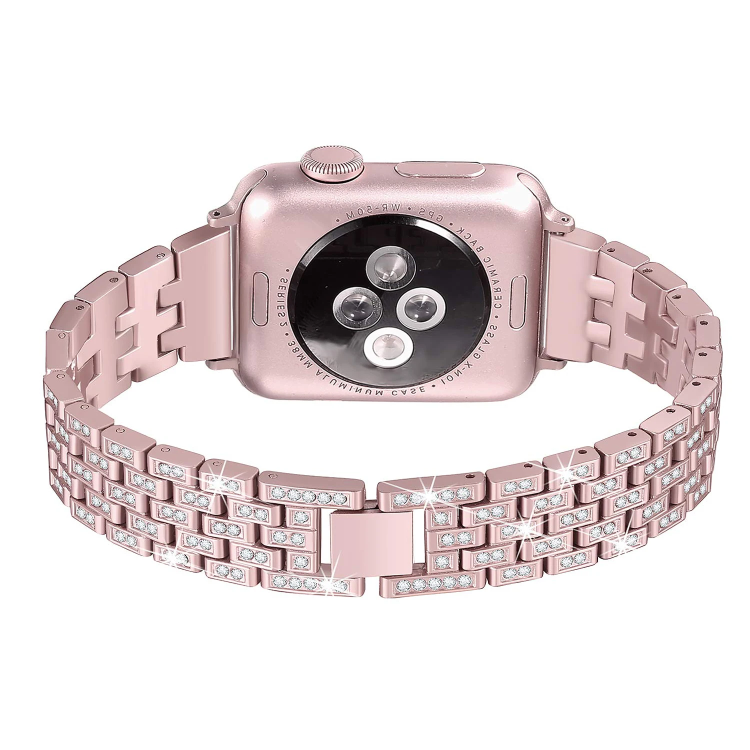 Бриллиантовый браслет ремешок для Apple Watch Band 42 мм 38 мм Женский браслет из нержавеющей стали для Apple Watch 40 мм 44 мм Серия 1 2 3 4 5