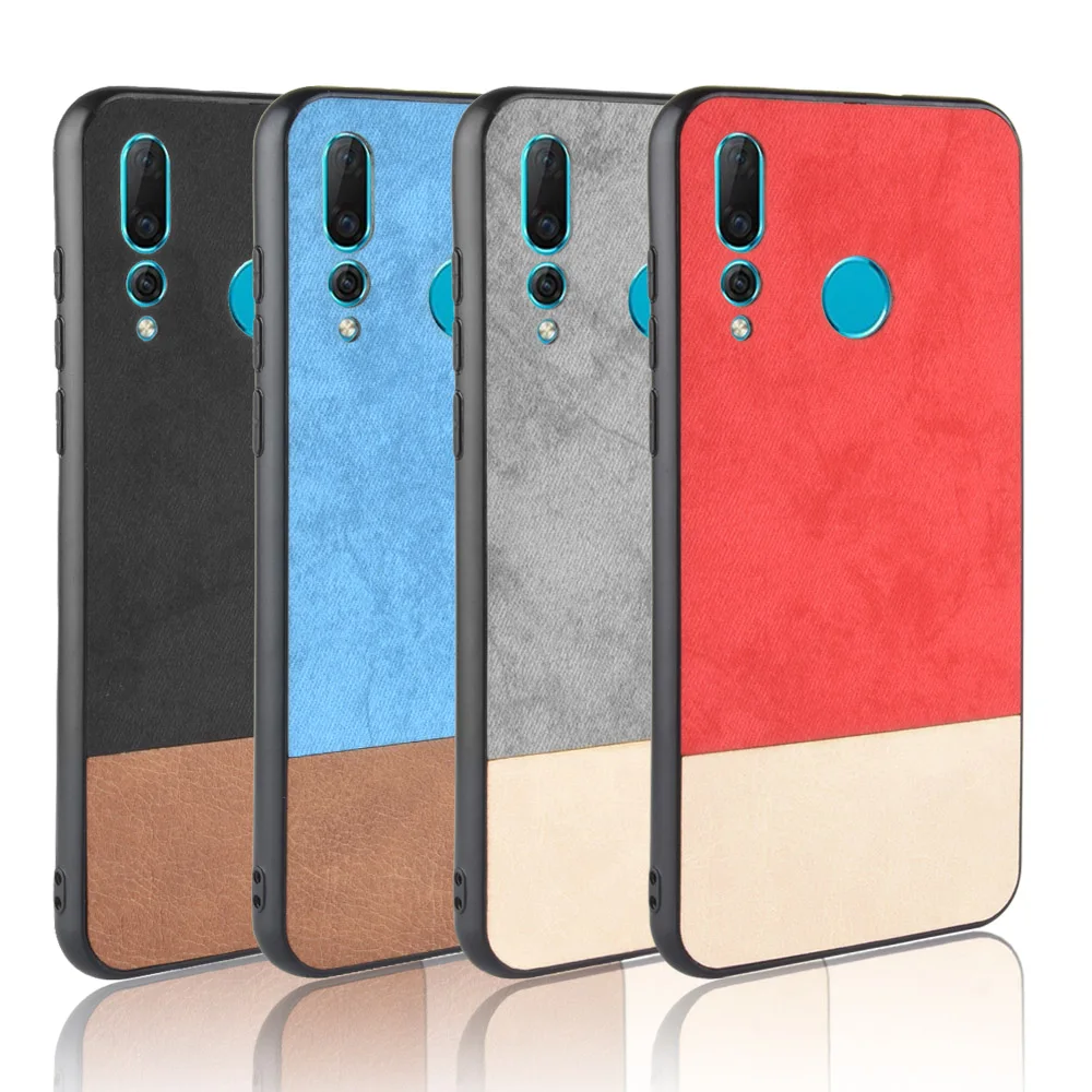 For Huawei nova 4 case nova4 silicone fabric cowboy PU leather protective phone cover VCE-TL00 bag | Мобильные телефоны и