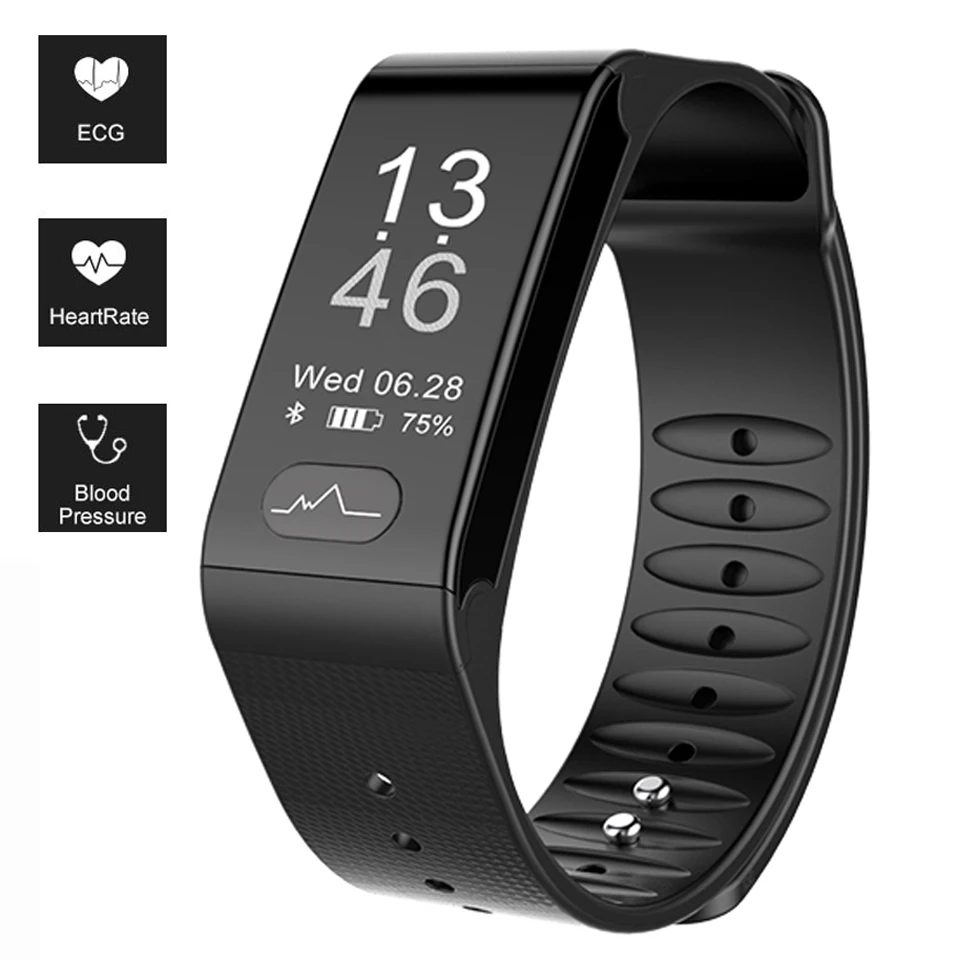 Sports Fitness Tracker Smart Bracelet T6 Heart Rate Monitor ECG Blood Pressure Band Pulse Wrist Watch for Men and Women | Наручные часы
