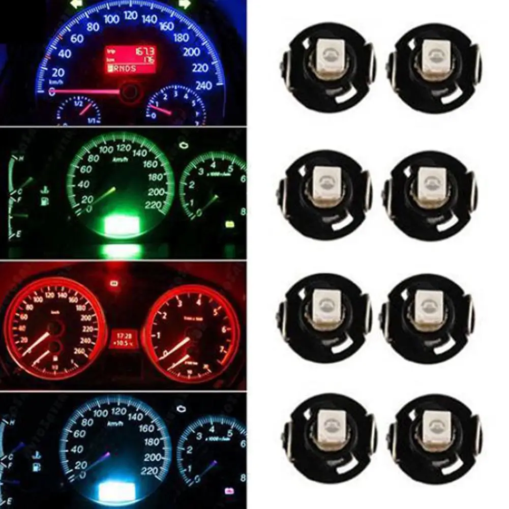 Adeeing 10 шт. T4.2 5050 SMD 12V светодиодный лампы автомобиль приборной панели счетчика