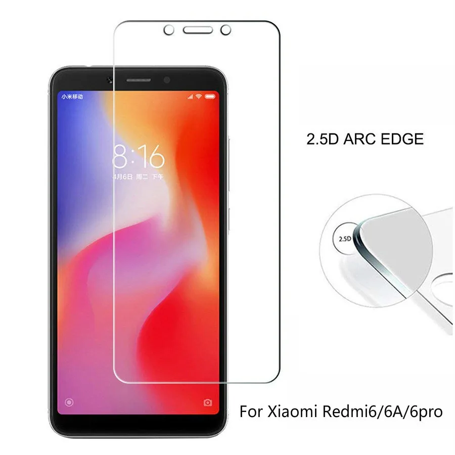 9H 0 26 мм закаленное стекло для Xiaomi Redmi 6 6A 2.5D защита экрана Pro A защитная