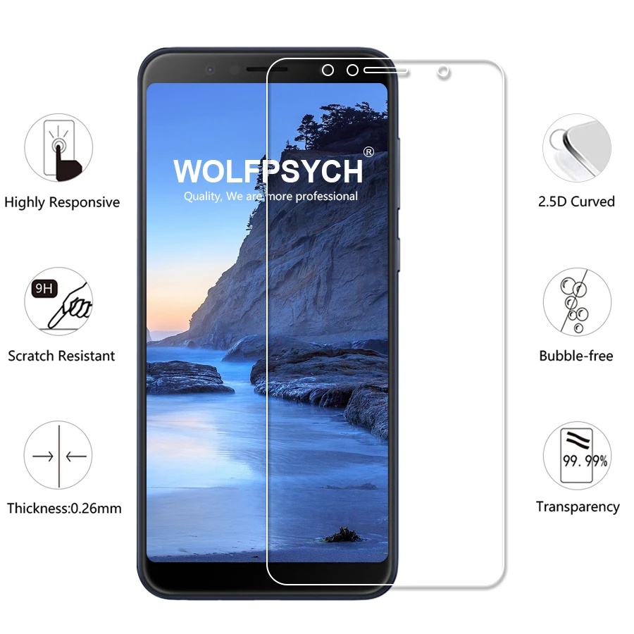 WOLFPSYCH 2 шт./лот не полное покрытие закаленное стекло для Asus Zenfone Max Pro (M1) ZB601KL 9 H 2.5D