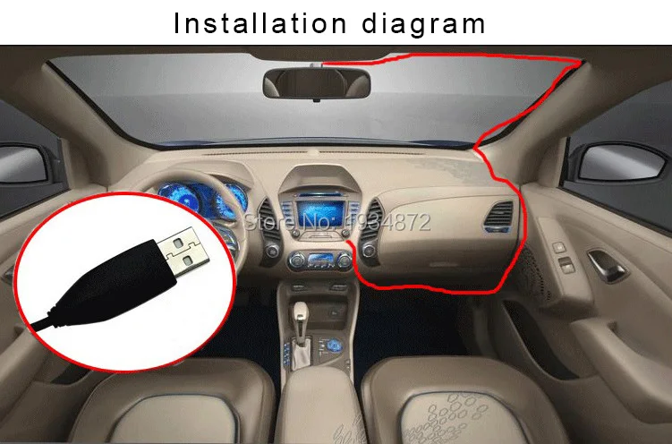 Автомобиль Радио USB Порты и разъёмы камеры автомобиля видеорегистратор Full HD 1080 P android-dvd-плеер USB 2.0 DVR для Android 4.4 Android 5.1 ОС Android 6.0