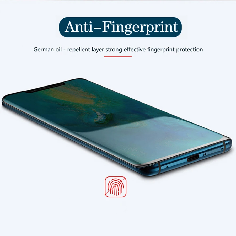 Защитное стекло с полным покрытием для Huawei P30 Pro Mate 20 закаленное УФ Samsung S10e