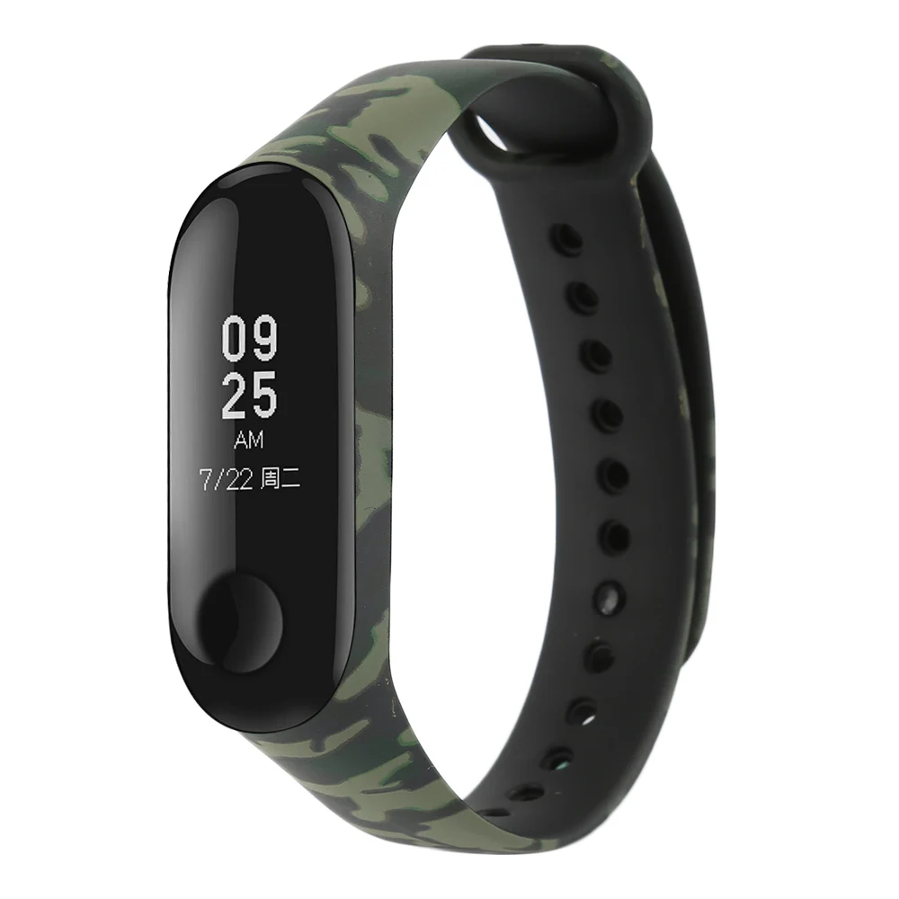 Камуфляжный браслет для Xiaomi mi Band 3 сменный силиконовый смарт-браслета аксессуары