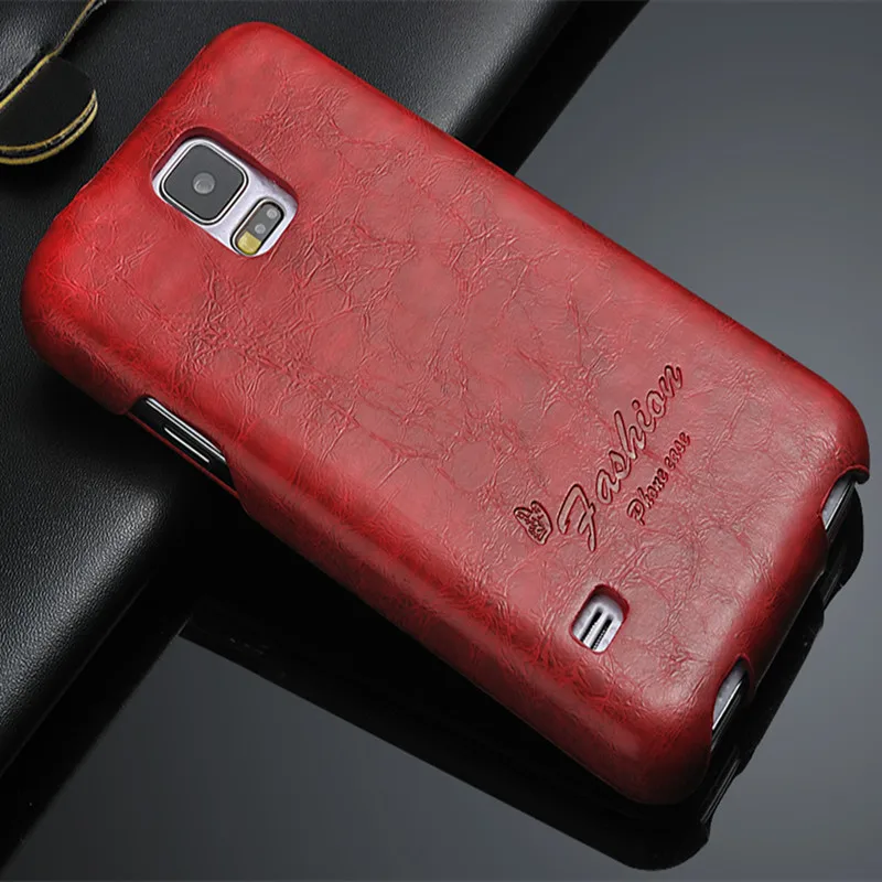 Чехол-книжка из искусственной кожи в стиле ретро с масляной воском для Samsung Galaxy S5