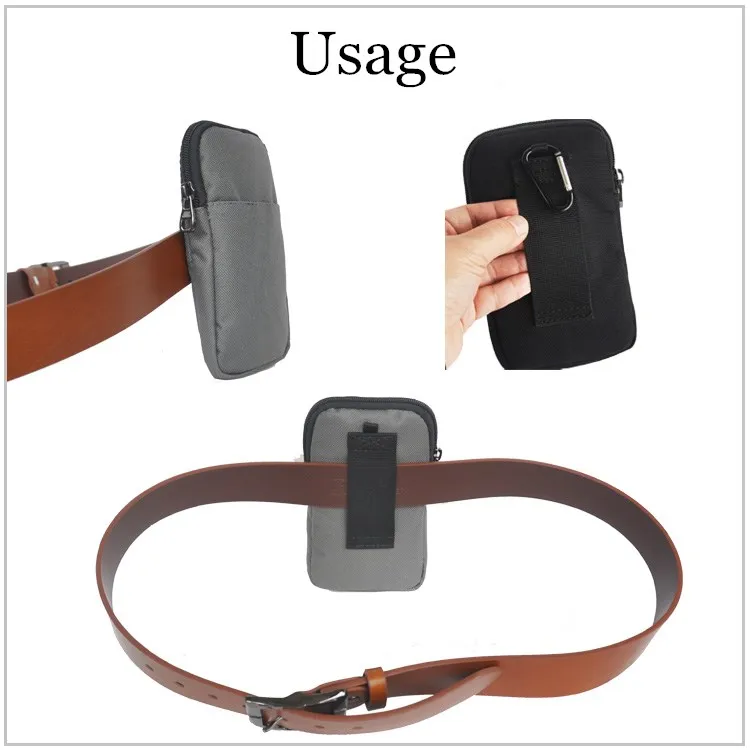 

50PCS New Universal Oxford Cell Phone Bag Belt Clip Pouch Waist Purse Case Cover For LG G4 H810 VS999 F500 For Iphone For Huawei