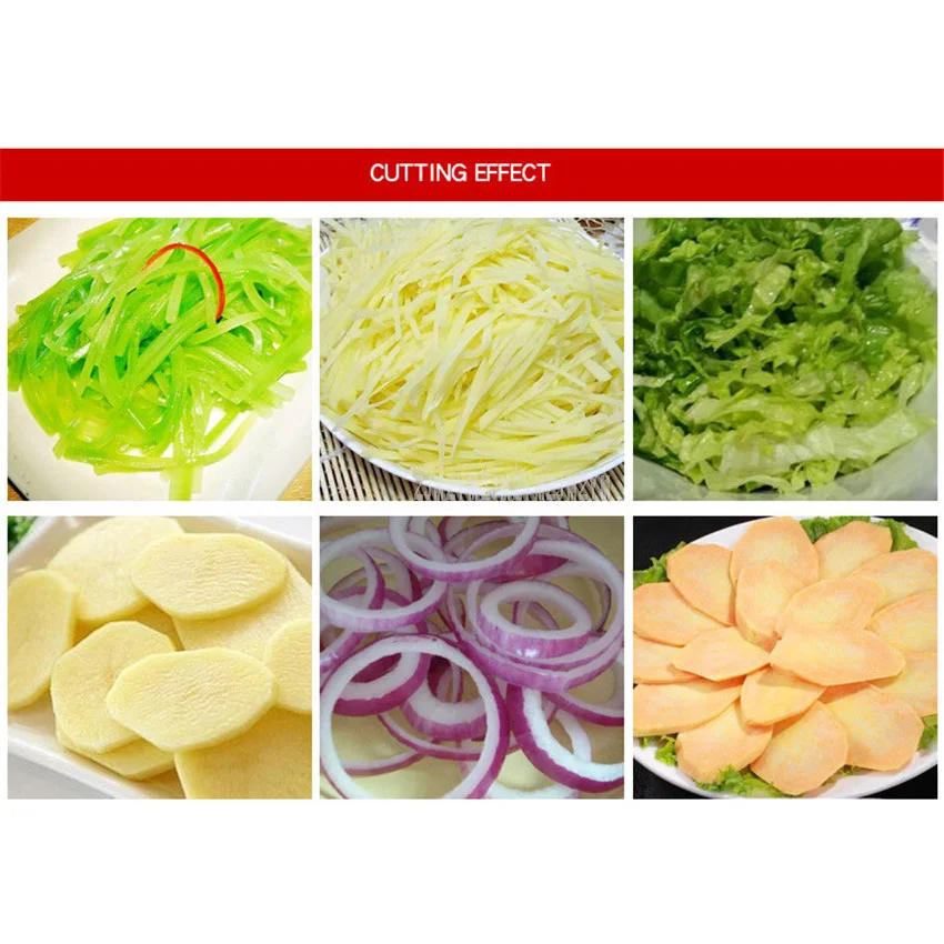 Многофункциональный коммерческий Ресторан овощерезка Мясорубка картофель слайсер лук капусты нарезки машина картофеля измельчитель Dicer