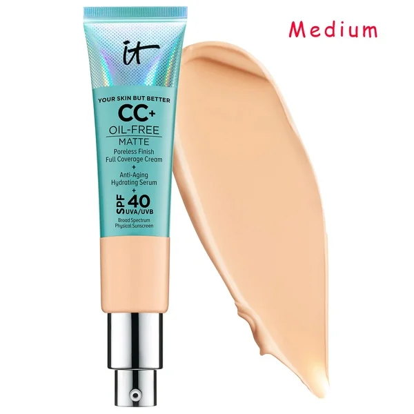 It Cosmetics, консилер, крем для лица, контроль над маслом, основа для макияжа, полное покрытие, темный круг, глаза, SPF 40, макияж, Осветление кожи, крем - Цвет: midumn