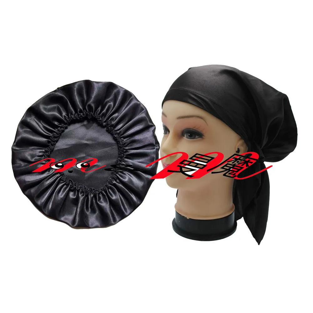 

Модные Сатиновые Кепки из 100% полиэстера, 2 шт., одного набора, атласная Кепка, 1 шт. + головной убор, 1 шт., сохраняющий волосы дизайн