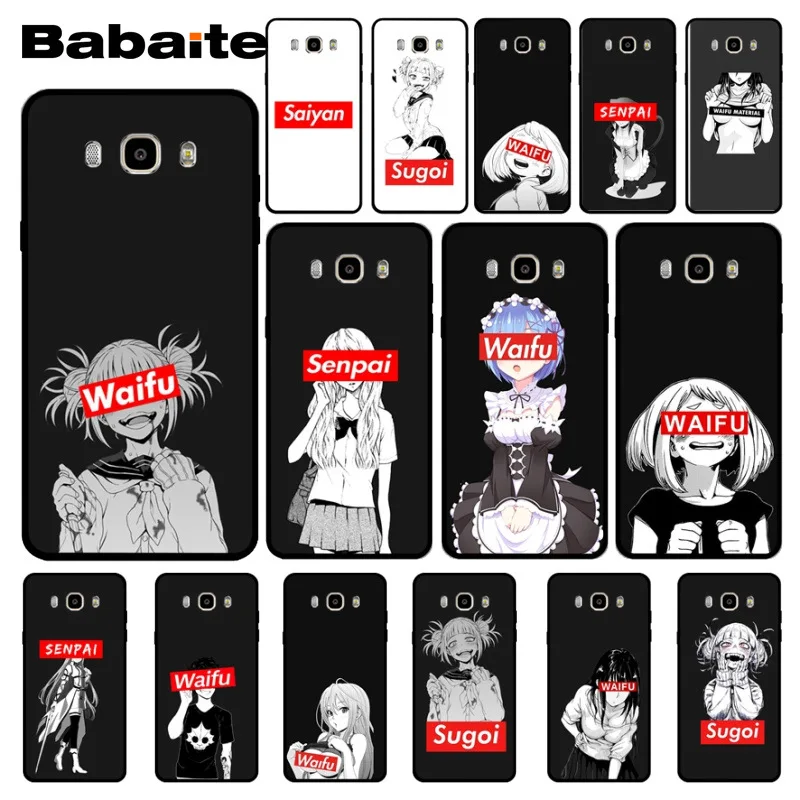 

Babaite Sugoi Senpai Anime Custom Photo Soft Phone Case for samsung j7 2017 j8 j62018 note 8 note 5 note9 case coque