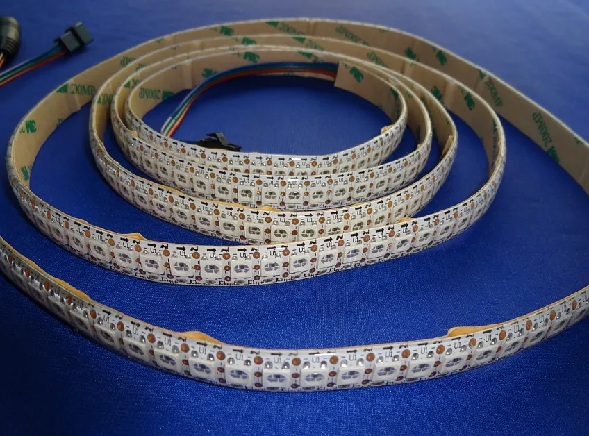 144 светодиода/м WS2812B (5050 rgb led со встроенным WS2811 IC) светодиодная Пиксельная полоса