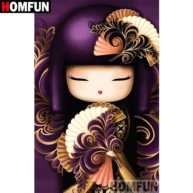 HOMFUN 5D DIY Diamond Painting Full Square/Round Drill "Cartoon girl" Embroidery Cross Stitch gift Home Decor Gift A07914 | Дом и сад