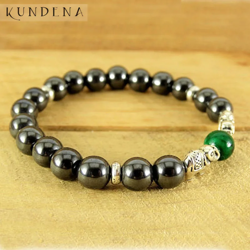 Мужской слон Mala Йога браслет бижутерия Hematite Reiki для медитации Тибетский мужской