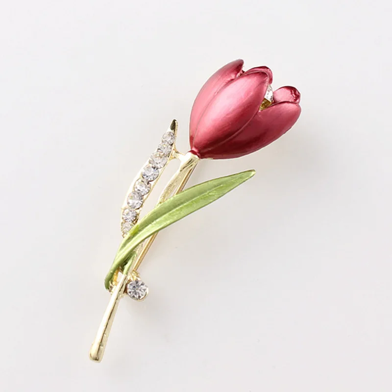 Стразы тюльпановая Брошь Pin Dripping Flower ювелирные аксессуары|Броши| |