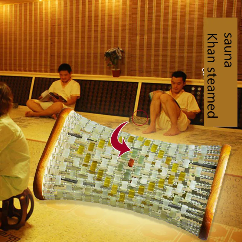 Aqumotic Natural Jade Treatment Pillow Khan Steam Sauna Tools Cool And Breathable Relieve Cervical Pressure Massage Pillows