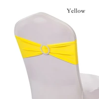 100pcs 1535cm chair sashes wedding spandex chair bands elastic removable decoration chair bands with buckle for hotel banquet