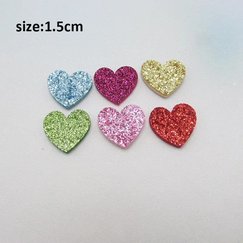 50pcs Small Glitter Patches Star Heart Flower Pattern Cute Patch Apparel Sewing Material For Headwear Garment Decorative | Дом и сад