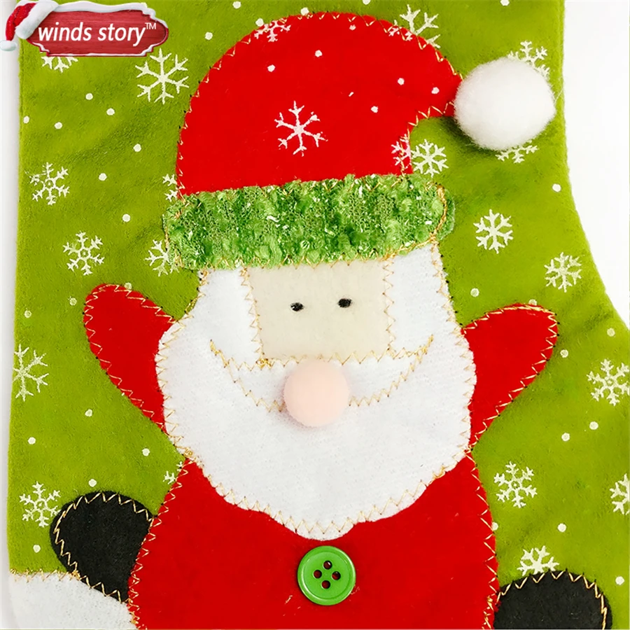2019 Санта/снеговик украшения чулки рождественский носок висит носки подарок